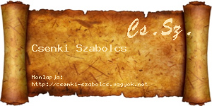 Csenki Szabolcs névjegykártya